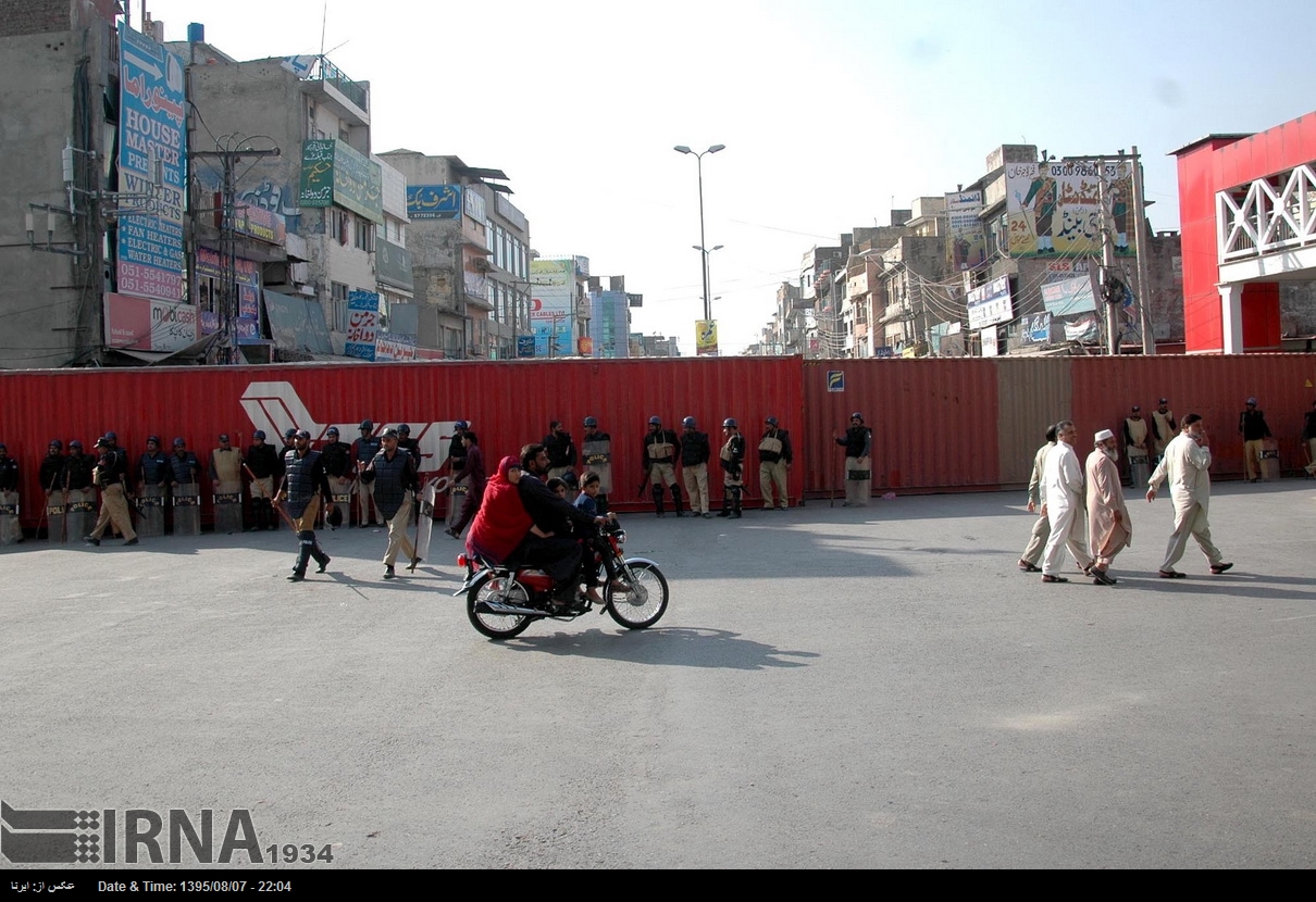 درگیری میان پلیس و مخالفان دولت پاکستان