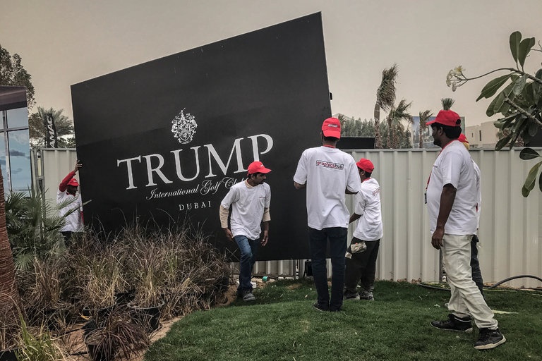 آتش‌بازی پسران ترامپ در افتتاح باشگاه گلف «ترامپ» در دوبی