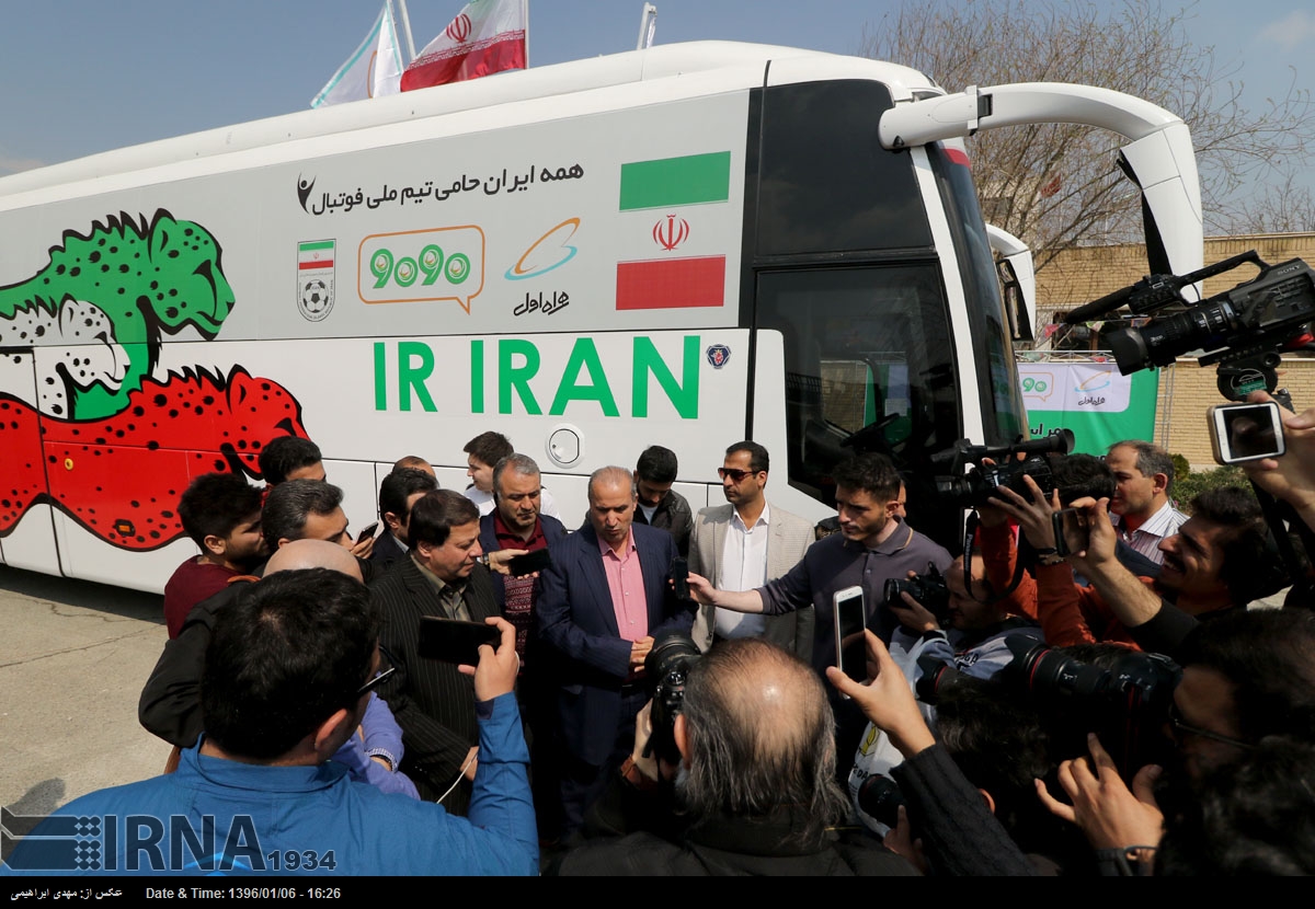 رونمایی از اتوبوس تیم ملی فوتبال ایران
