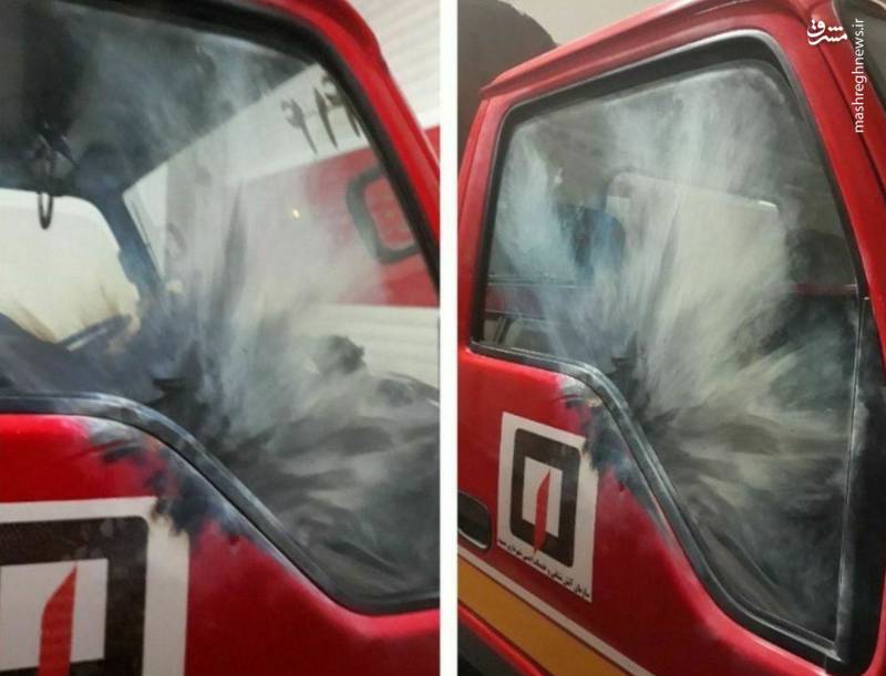 پرتاب نارنجک به سمت ماشین آتشنشانی! +عکس