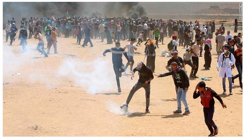 همزمان با انتقال سفارت آمریکا به بیت المقدس، خروش فلسطینیان در (یوم‌ النکبه)