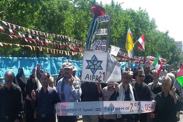 اعدام نمادین ترامپ در راهپیمایی تهران +عکس