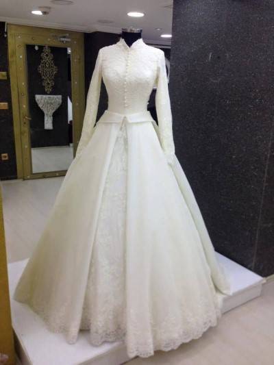 شیک ترین و جدیدترین مدل های لباس عروس محجبه