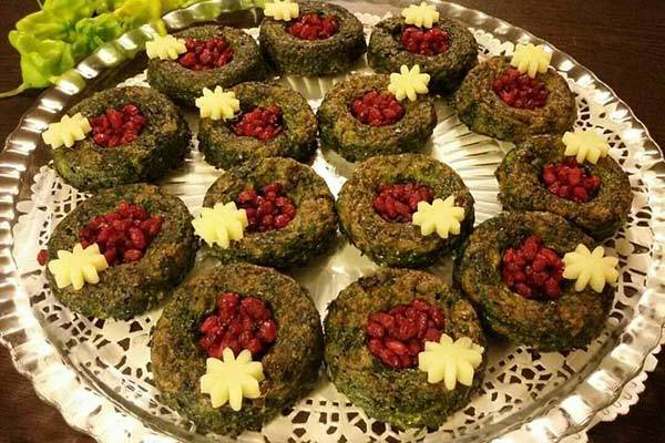 ایده‌های ساده و زیبا تزیین کوکو سبزی مجلسی