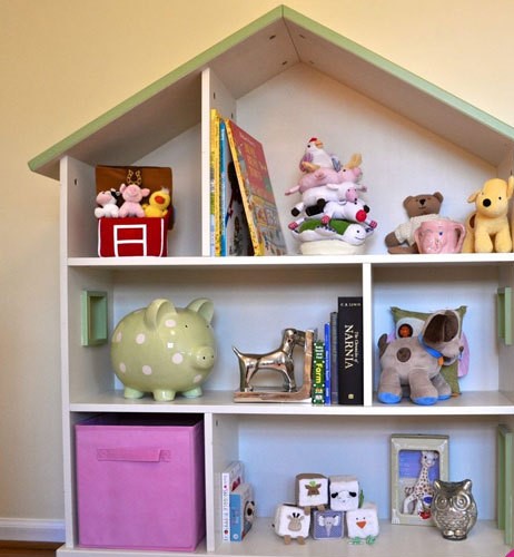 قفسه‌ی اتاق کودک به شکل خانه‌ عروسکی