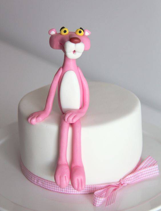 کیک تولد مدل پلنگ صورتی