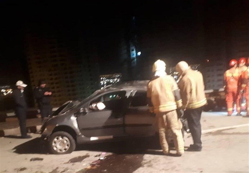 تصادف مرگبار پژو ۲۰۶ با یک کشته و ۲ زخمی در غرب تهران + تصاویر