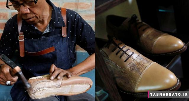 ساخت کفش با پوست پای مرغ+عکس