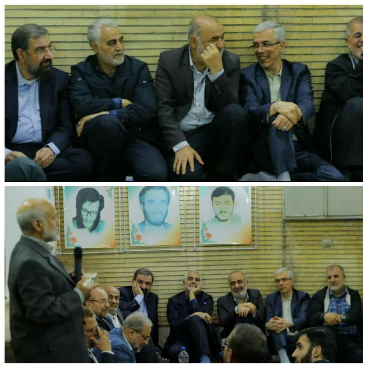 تصویری از شهید سلیمانی در آخرین افطار ماه رمضان