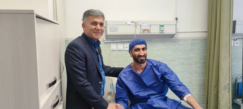 تصاویر علیرضا بیرانوند پیش از ورود به اتاق عمل