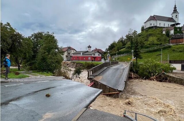 تصاویری از فاجعه شکستن سد در اسلوونی