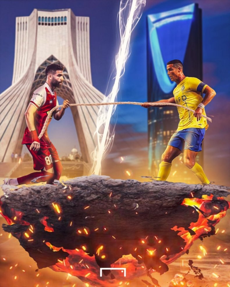 پوستر جالب اکانت گل برای بازی امشب پرسپولیس و النصر