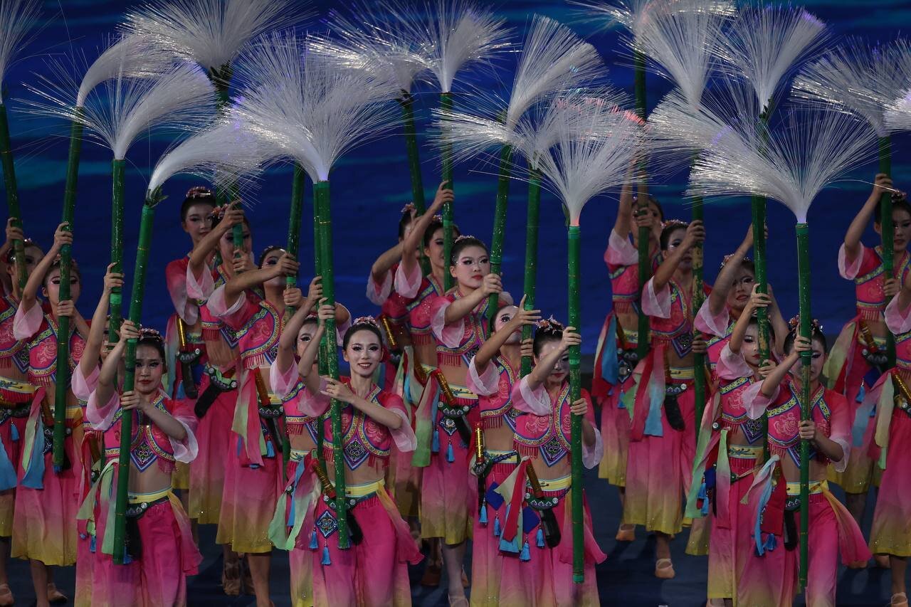 مراسم افتتاحیه بازی‌های آسیایی با حضور رئیس جمهور چین
