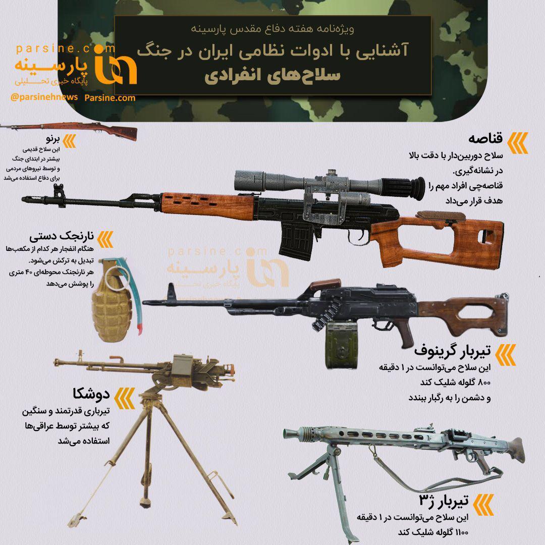 آشنایی با ادوات نظامی ایران در جنگ (۲)+اینفوگرافی