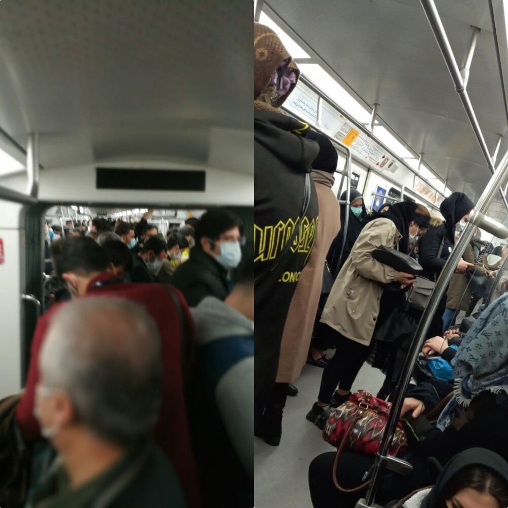 وضعیت مترو تهران در اولین روز محدودیت های شدید کرونایی! + عکس