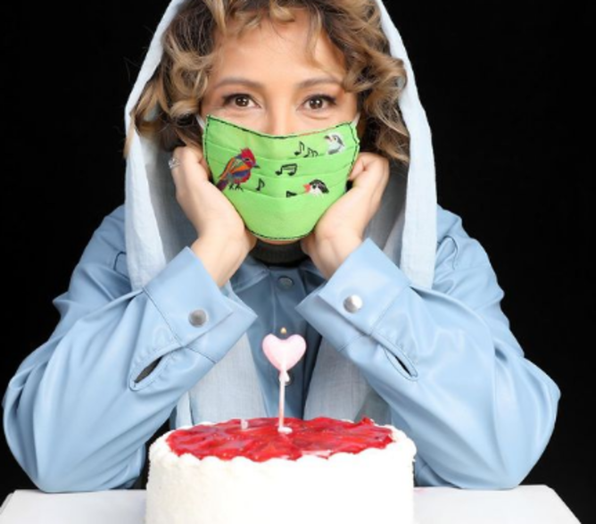 ماسک دست ساز پانته آ بهرام در روز تولدش +عکس