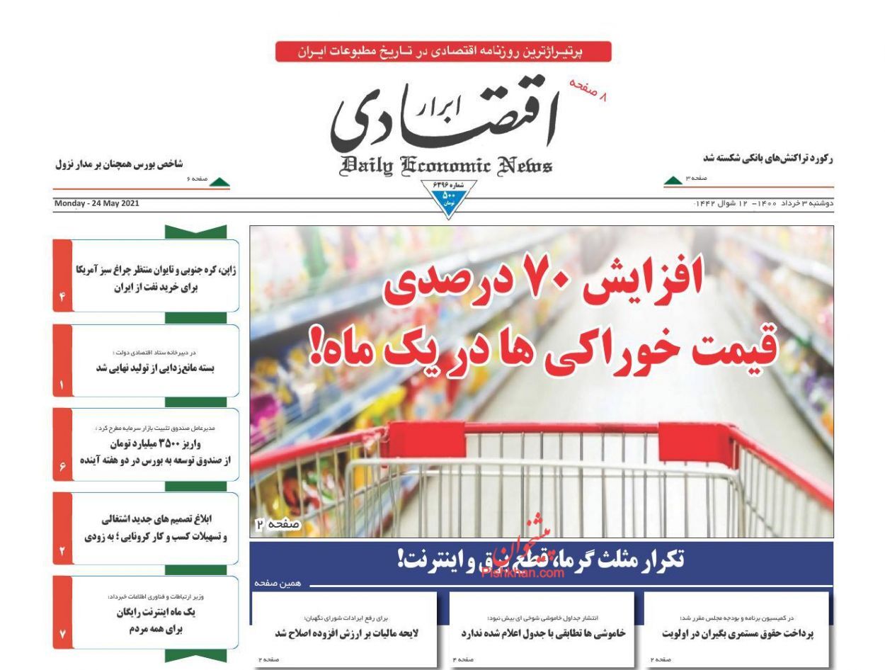 از جریان خاموشی تا افزایش ۷۰ درصدی قیمت خوراکی‌ها در یک ماه + تصاویر
