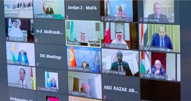 ظریف در نشست اضطراری سازمان همکاری‌اسلامی شرکت کرد+عکس