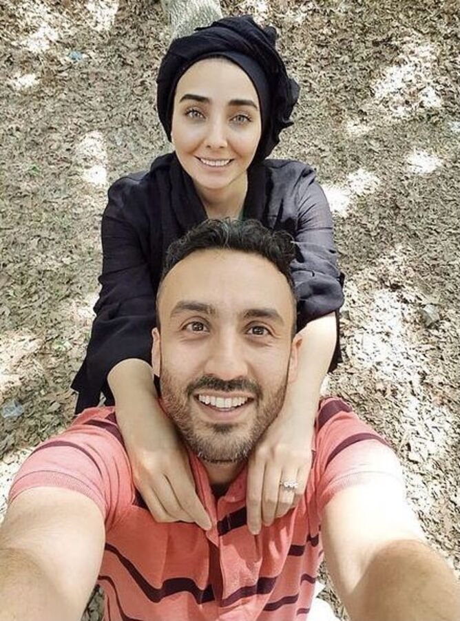 سلفی دریا مرادی دشت و همسرش +عکس