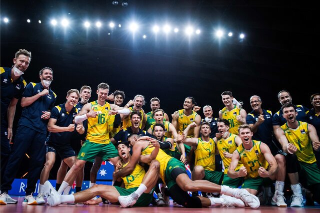 خوشحالی استرالیایی‌ها پس از کسب اولین پیروزی مقابل ایران +عکس