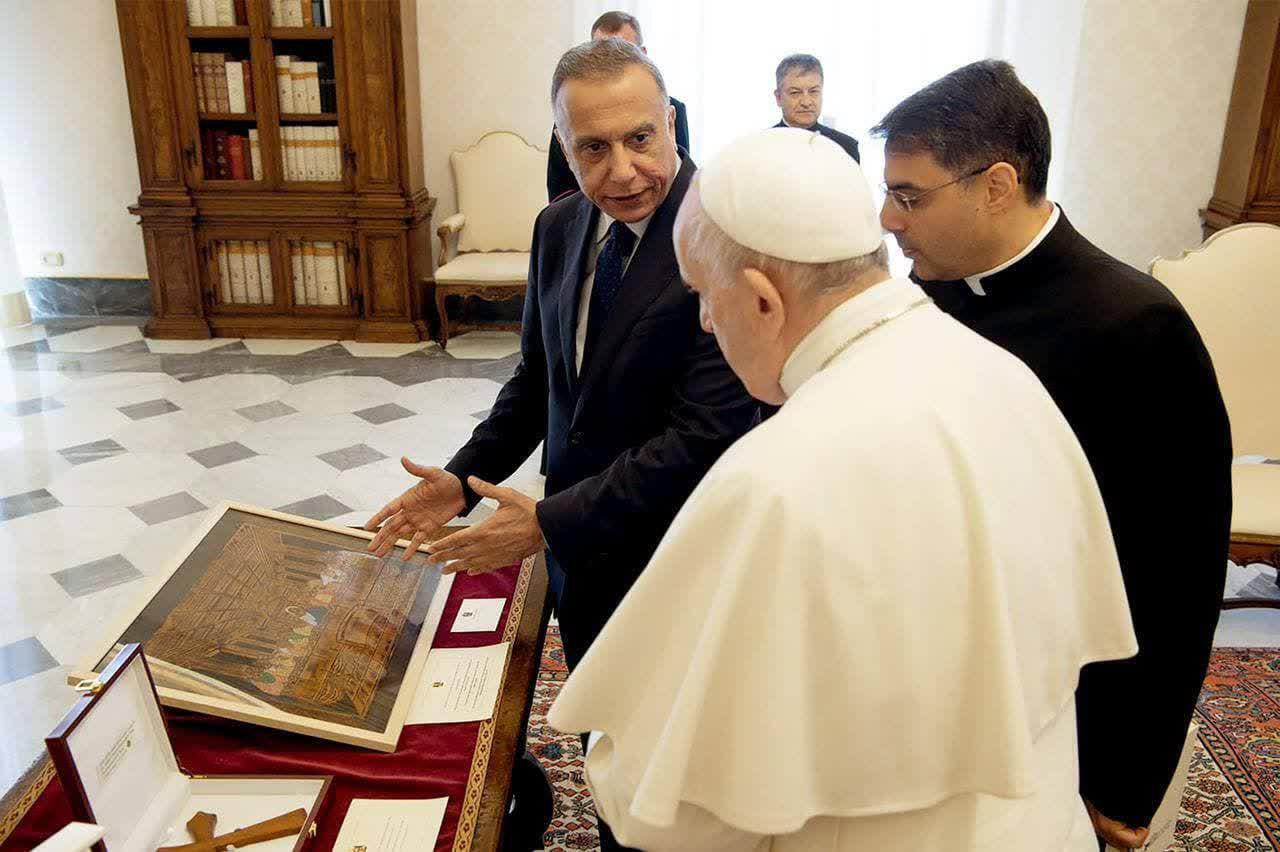 دیدار نخست وزیر عراق با پاپ در واتیکان + تصاویر