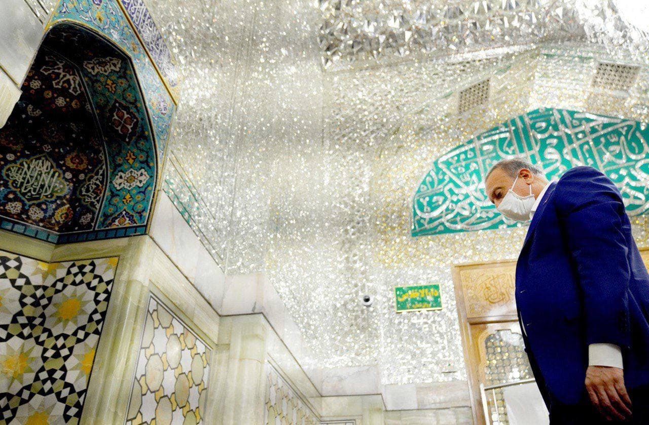 الکاظمی حرم مطهر امام رضا (ع) را زیارت کرد + تصاویر