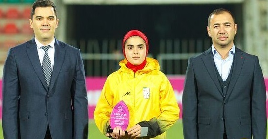 انتخاب دختر ملی‌ پوش ایرانی به عنوان بهترین بازیکن کافا+ عکس