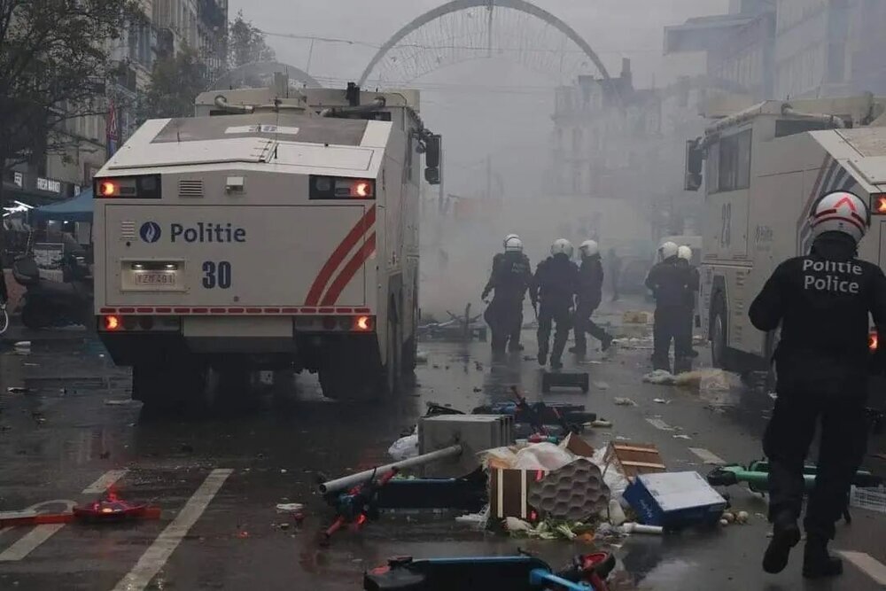درگیری ها در پایتخت بلژیک