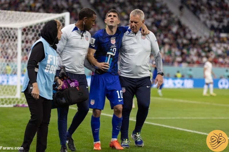 زن ایرانی مسئول مراقبت از بازیکنان مراکش و امریکا+ عکس